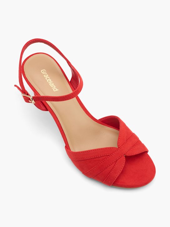 graceland heeled sandal red deichmann