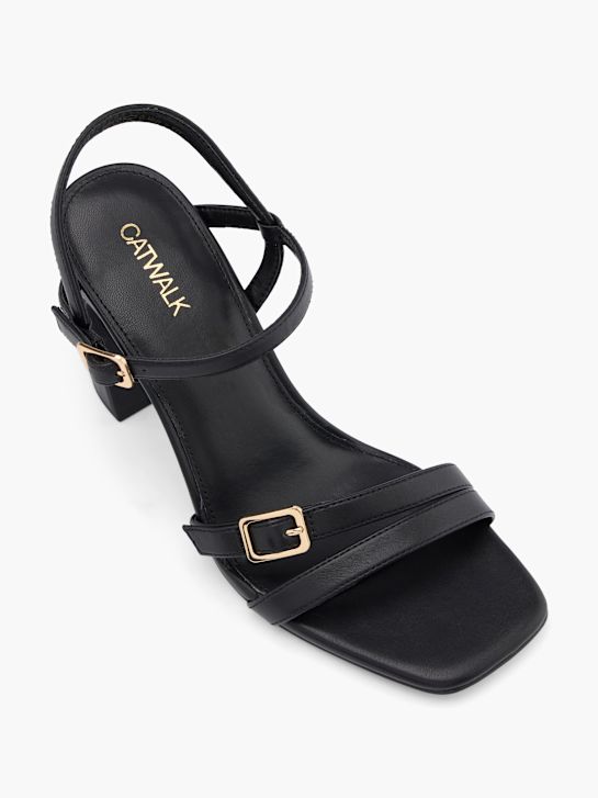 catwalk heeled sandal black deichmann