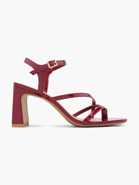 catwalk heeled sandal burgundy deichmann