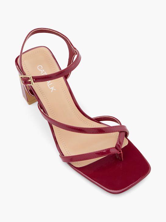 catwalk heeled sandal burgundy deichmann