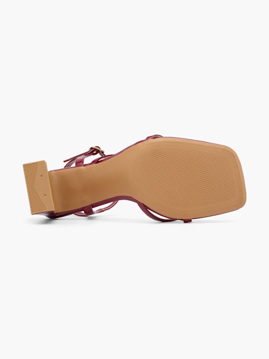 catwalk heeled sandal burgundy deichmann
