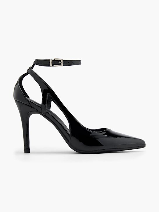 catwalk strapped heel black deichmann