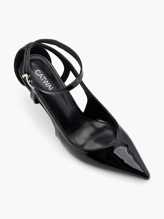 catwalk strapped heel black deichmann