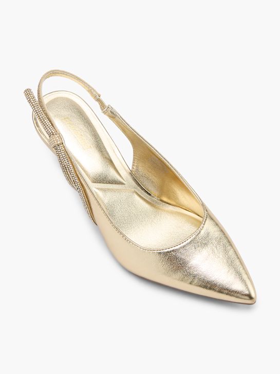 graceland slingback heel gold deichmann