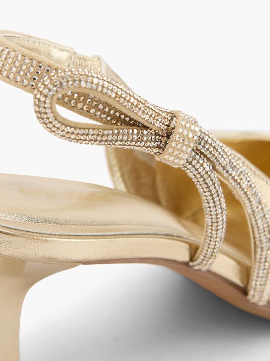 graceland slingback heel gold deichmann