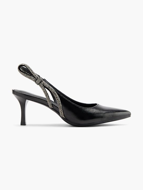 graceland slingback heel black deichmann