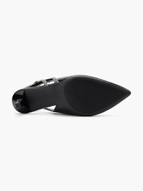 graceland slingback heel black deichmann