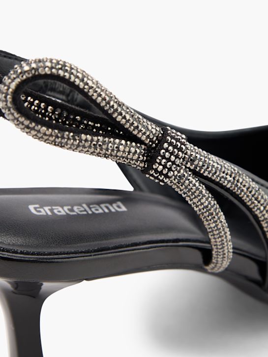 graceland slingback heel black deichmann