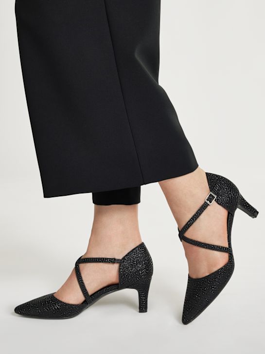 catwalk strapped heel black deichmann
