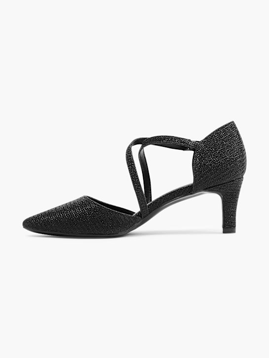 catwalk strapped heel black deichmann