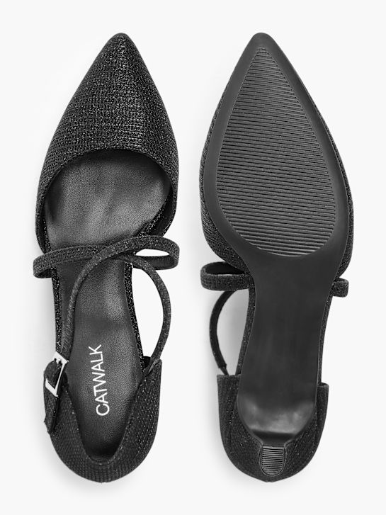 catwalk strapped heel black deichmann