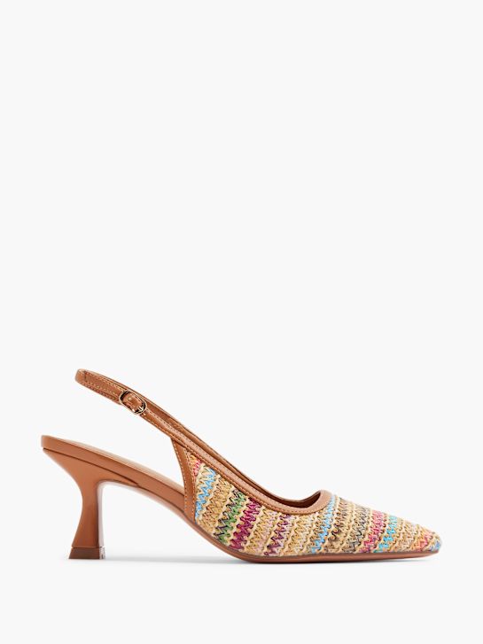 catwalk slingback heel brown deichmann
