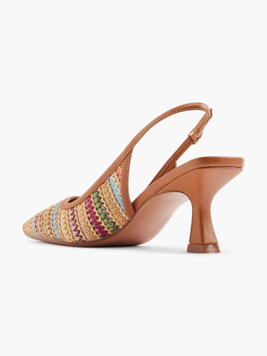 catwalk slingback heel brown deichmann