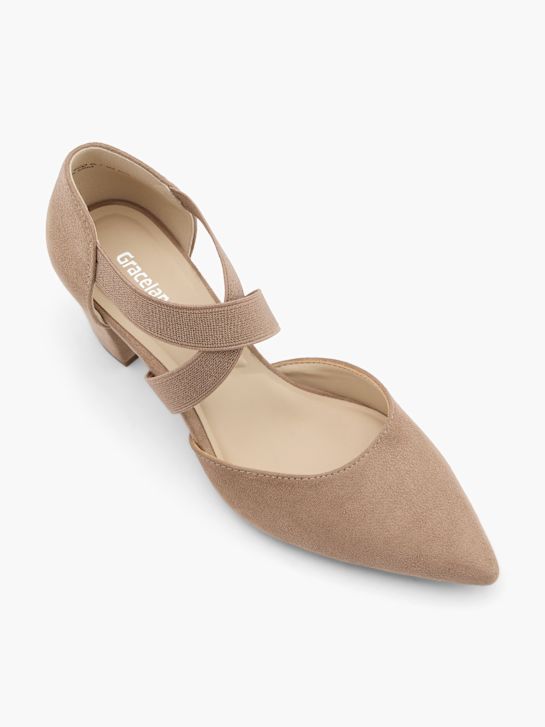 graceland strapped heel taupe deichmann