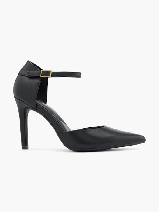 catwalk strapped heel black deichmann