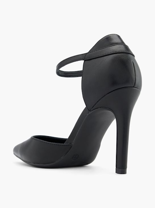 catwalk strapped heel black deichmann