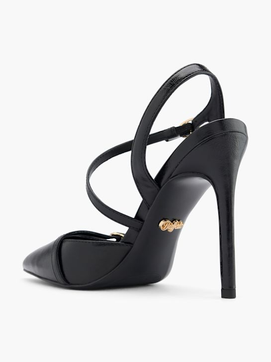buffalo strapped heel black deichmann