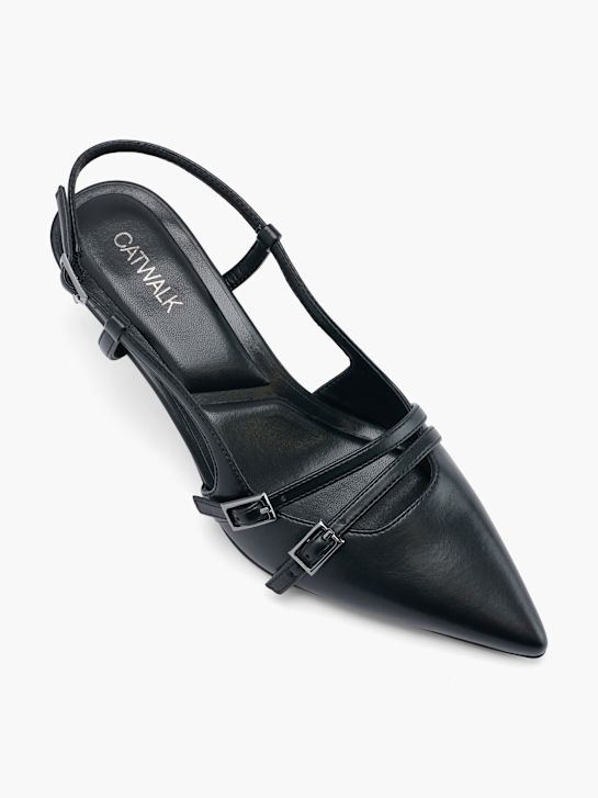 catwalk slingback heel black deichmann