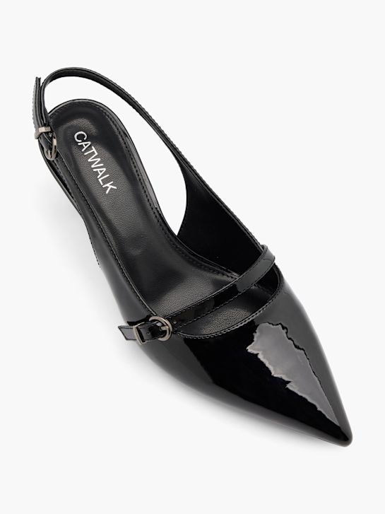 catwalk slingback heel black deichmann