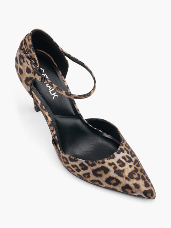 catwalk strapped heel brown deichmann