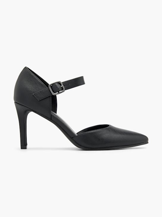 graceland strapped heel black deichmann