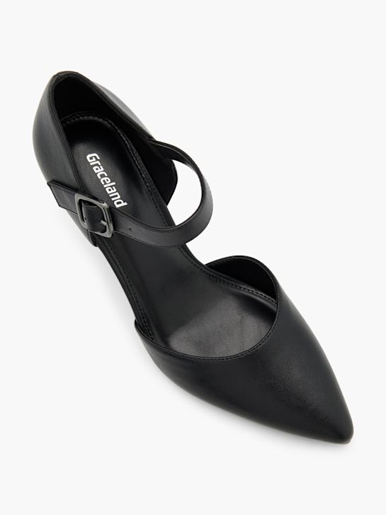 graceland strapped heel black deichmann