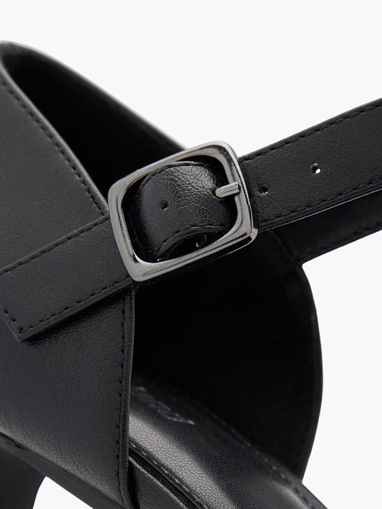 graceland strapped heel black deichmann