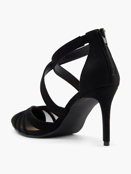 graceland strapped heel black deichmann