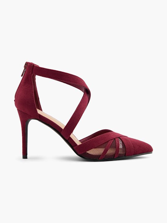 graceland strapped heel bordeaux deichmann