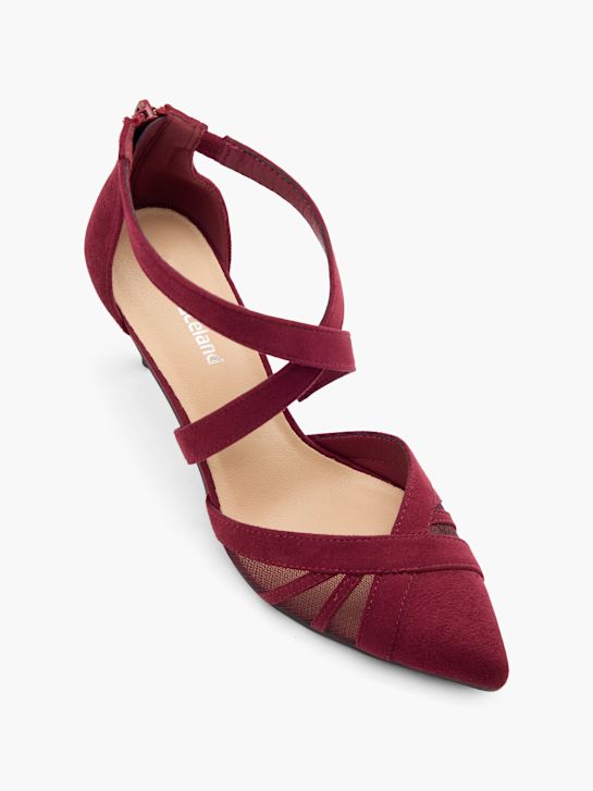 graceland strapped heel bordeaux deichmann
