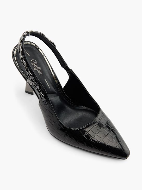 buffalo slingback heel black deichmann