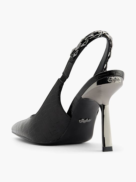 buffalo slingback heel black deichmann