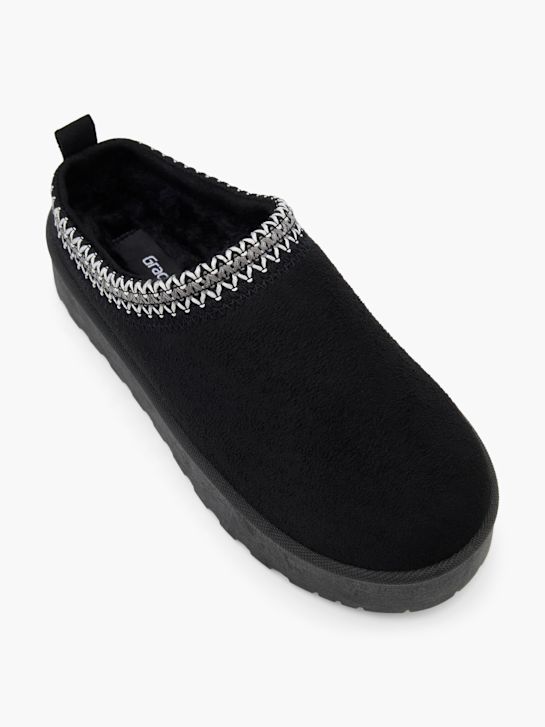 graceland house slipper black deichmann