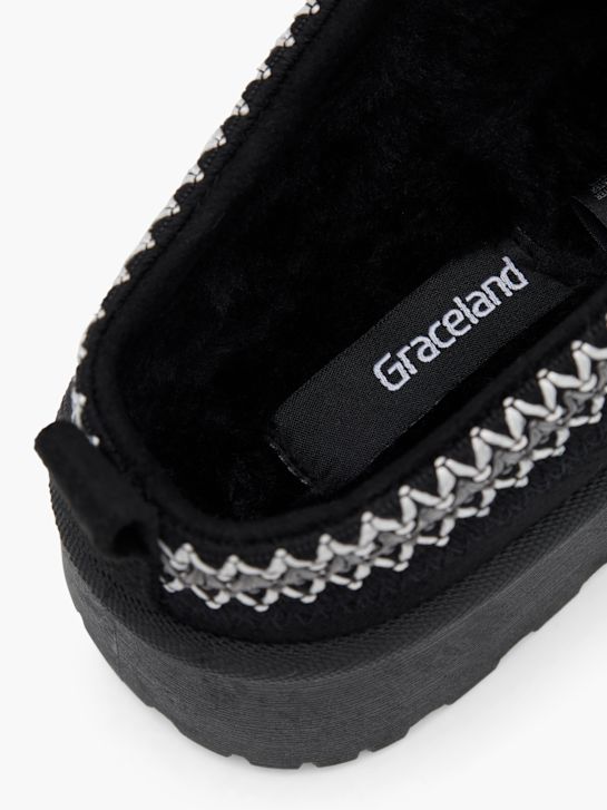 graceland house slipper black deichmann