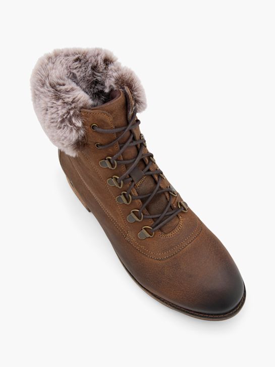 hush puppies laced ankle boot brown deichmann