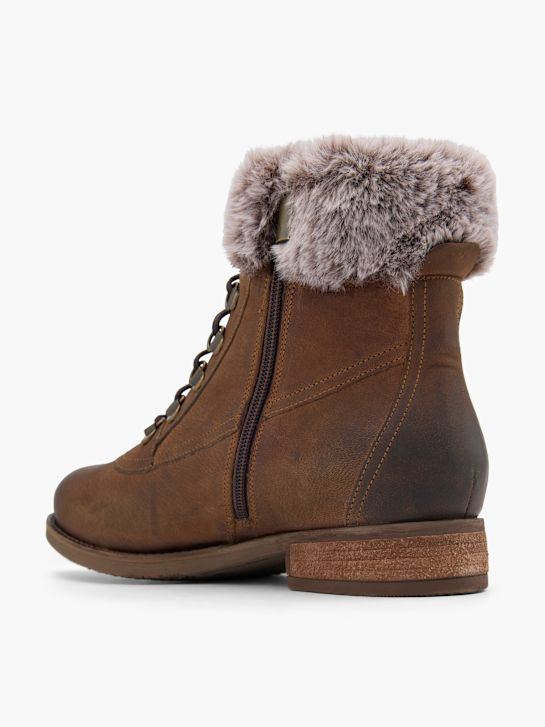 hush puppies laced ankle boot brown deichmann