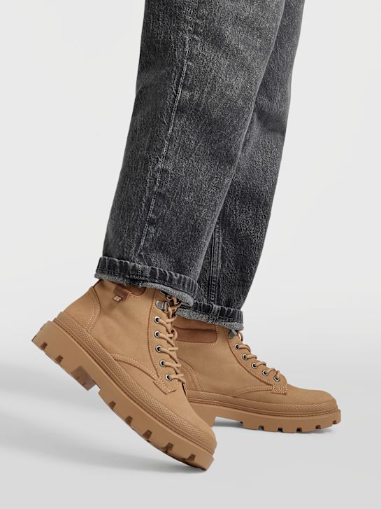 bench lace-up boot beige deichmann