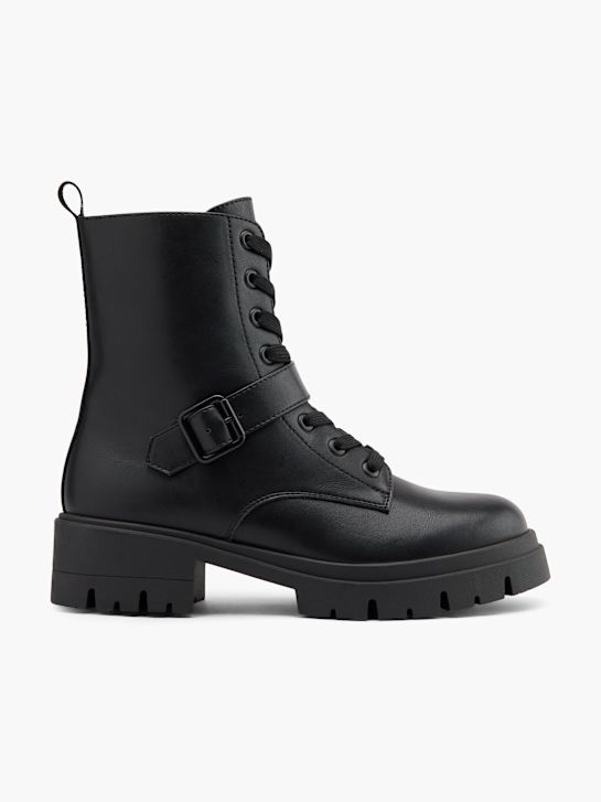 catwalk lace-up boot black deichmann