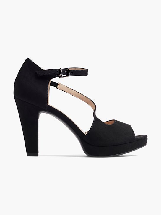 graceland peep toe heel black deichmann