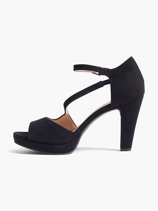 graceland peep toe heel black deichmann