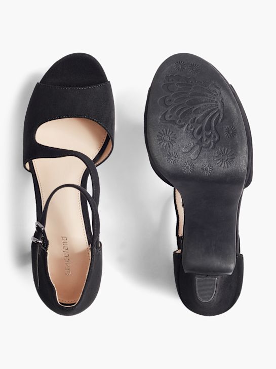 graceland peep toe heel black deichmann