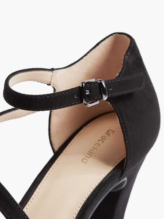 graceland peep toe heel black deichmann