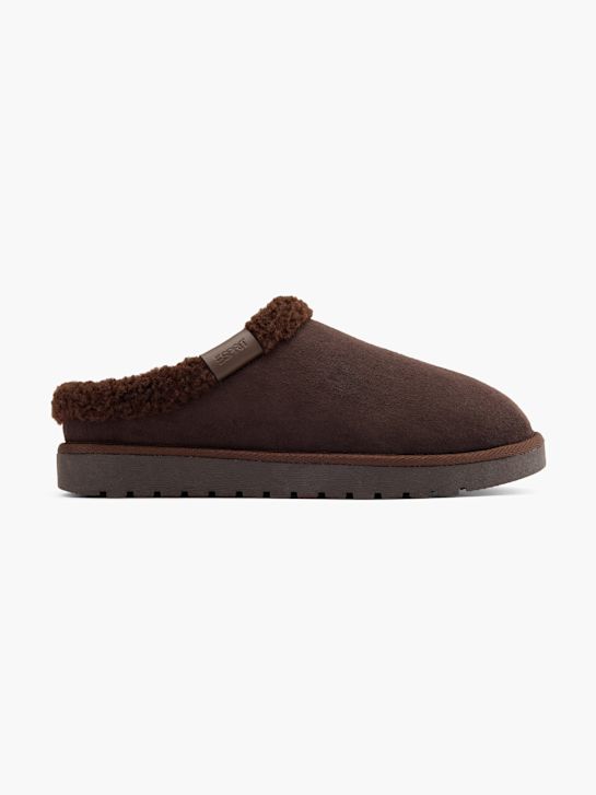 esprit plush slipper brown deichmann