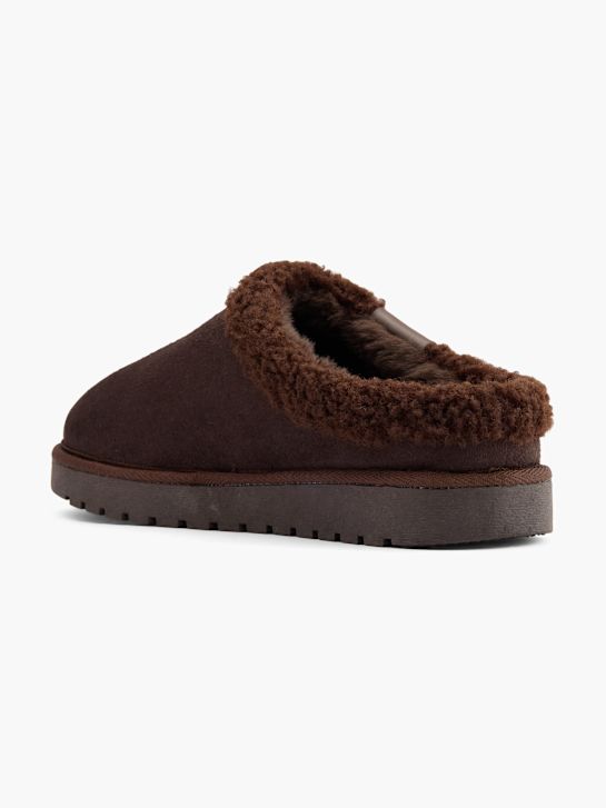 esprit plush slipper brown deichmann