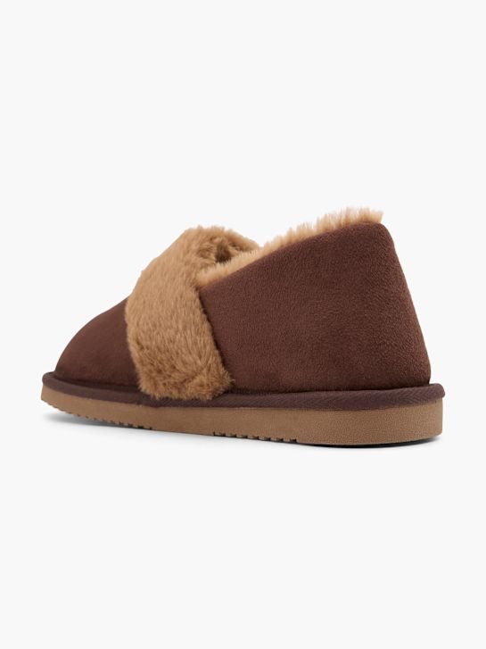 esprit plush slipper brown deichmann