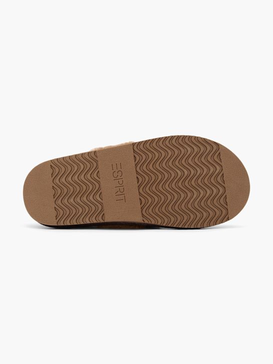 esprit plush slipper brown deichmann