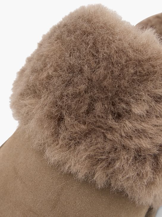 graceland plush slipper brown deichmann
