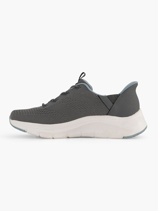 skechers arch comfort swift fit slip-on trainer grey deichmann