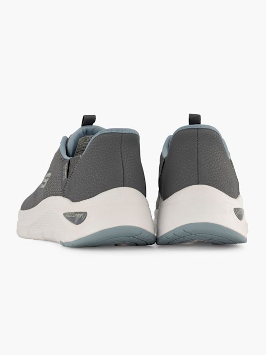 skechers arch comfort swift fit slip-on trainer grey deichmann