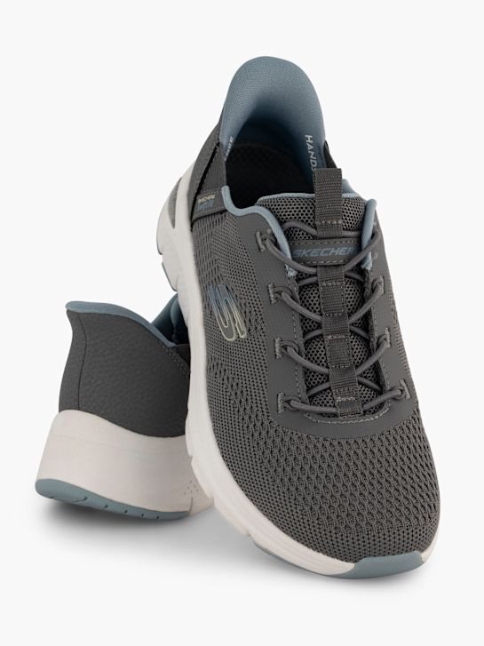 skechers arch comfort swift fit slip-on trainer grey deichmann